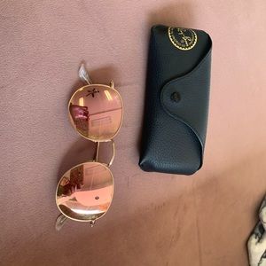 ray ban round flash lenses